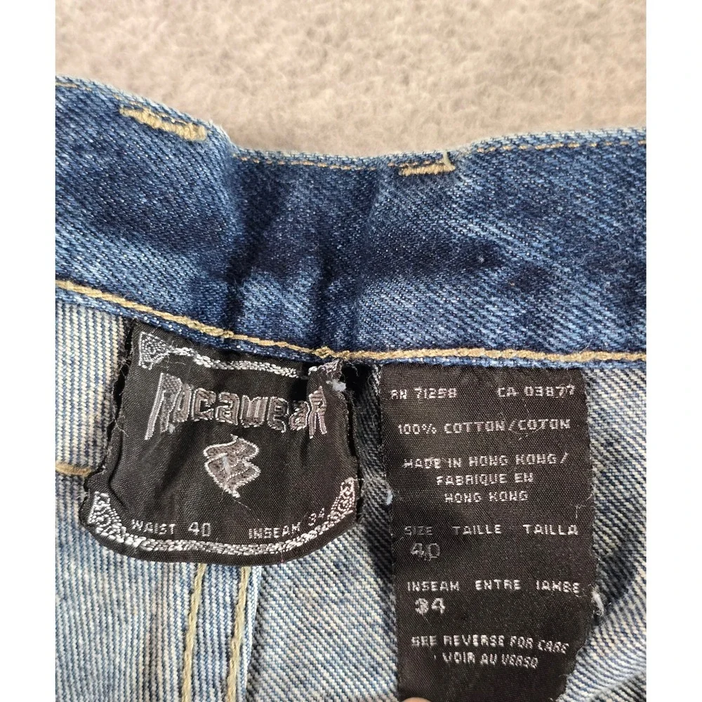 Rocawear Vintage Baggy Y2K Denim Jeans Men's Size 40x32 Logo Wide Leg Grunge
